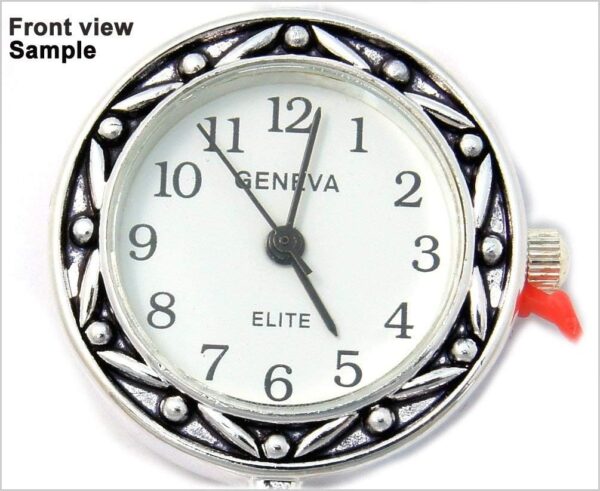 10 Mix Silver Tone Geneva Elite Watch Faces for Beading, Loops and Battery Included - Image 4