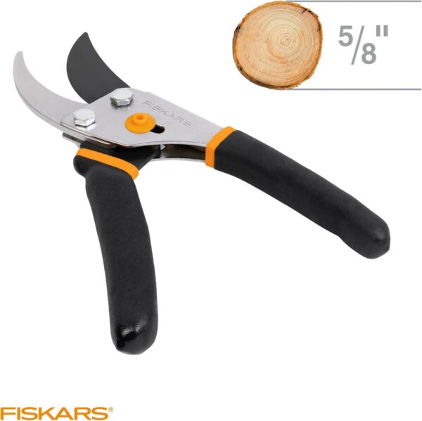 Fiskars Bypass Pruning Shears, 5/8-Inch Cut Capacity Garden Clippers, Gardening Scissors with Sharp, Rust Resistant Steel Blade - Image 5