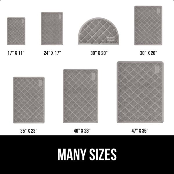 GORILLA GRIP Cat Litter Box Mat, Water Resistant Kitty Litter Trapping Mat, Textured Backing, Easy to Clean, Less Waste and Clean Floors, Kitten Supplies for Indoor Cats, Soft on Paws, 24x17 Gray - Image 6