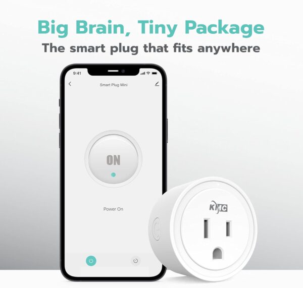 KMC Smart Plug Mini 4-Pack, Wi-Fi Outlets for Smart Home, Remote Control Lights and Devices from Anywhere, No Hub Required, ETL Certified, Works with Alexa and Google Home - Image 3