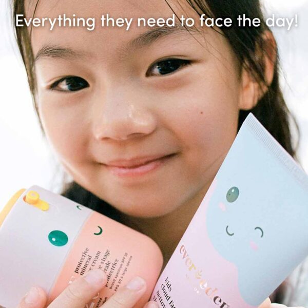 Happy Morning DUO Kids Spa Headband for Girls: Clean & Vegan Skin Care Bundle | Cloud Face Wash + SPF 20 Mineral Face Cream | Non-Toxic | Easy-to-Use Skincare - Image 2