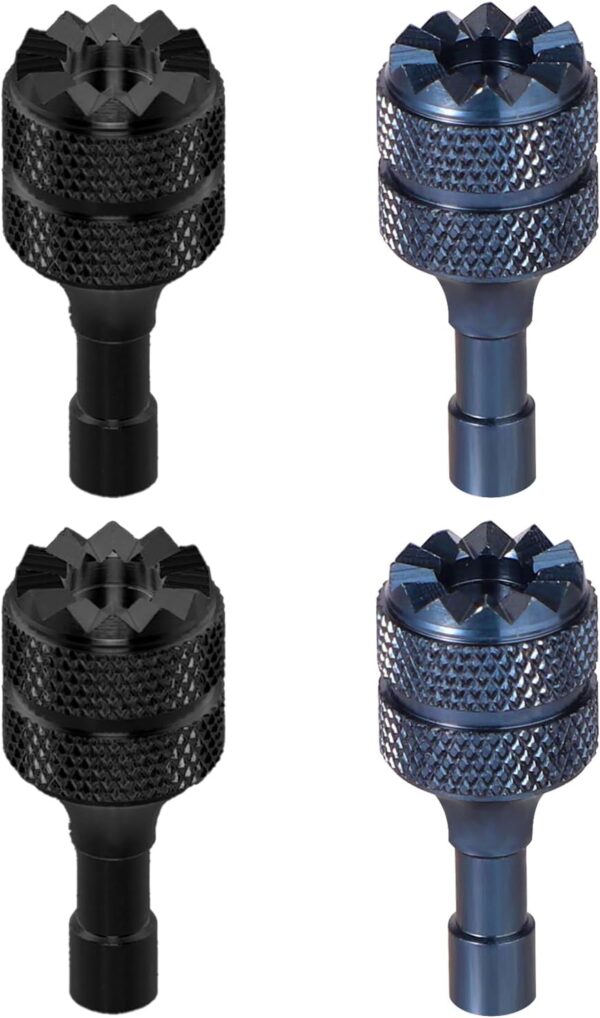 3 Pro/4 Pro Control Sticks, 4pcs Detachable Aluminum Alloy Drone Joysticks for DJI Mini 3/Mini 3 Pro/Mini 4 Pro/Air 3 /Mavic 3 Pro RC & RC 2 Remote Controller Replacement Accessories (Blue, Black)