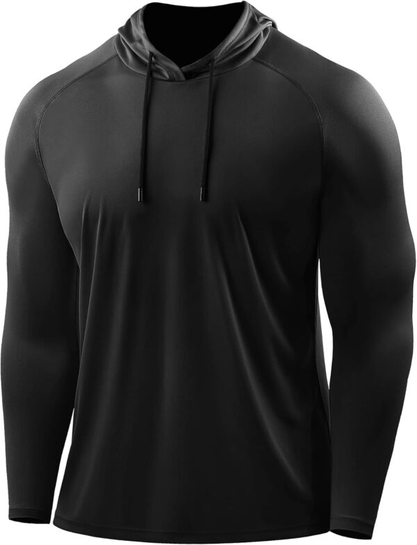 CADMUS Men's Workout Long Sleeve Fishing Shirts UPF 50+ Sun Protection Dry Fit Hoodies