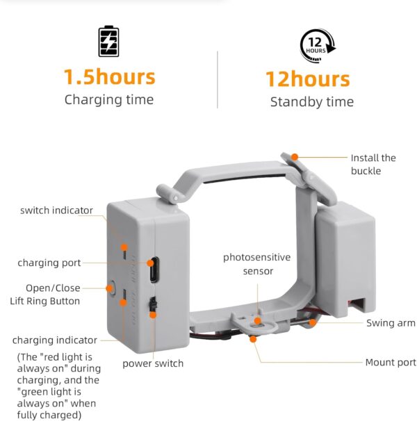 Mini 4 Pro Payload Airdrop System,Transport Release with Landing Gear Wedding Ring Thrower Fishing Bait Clip Delivery for DJI Mavic Mini 4 Pro Accessories - Image 7