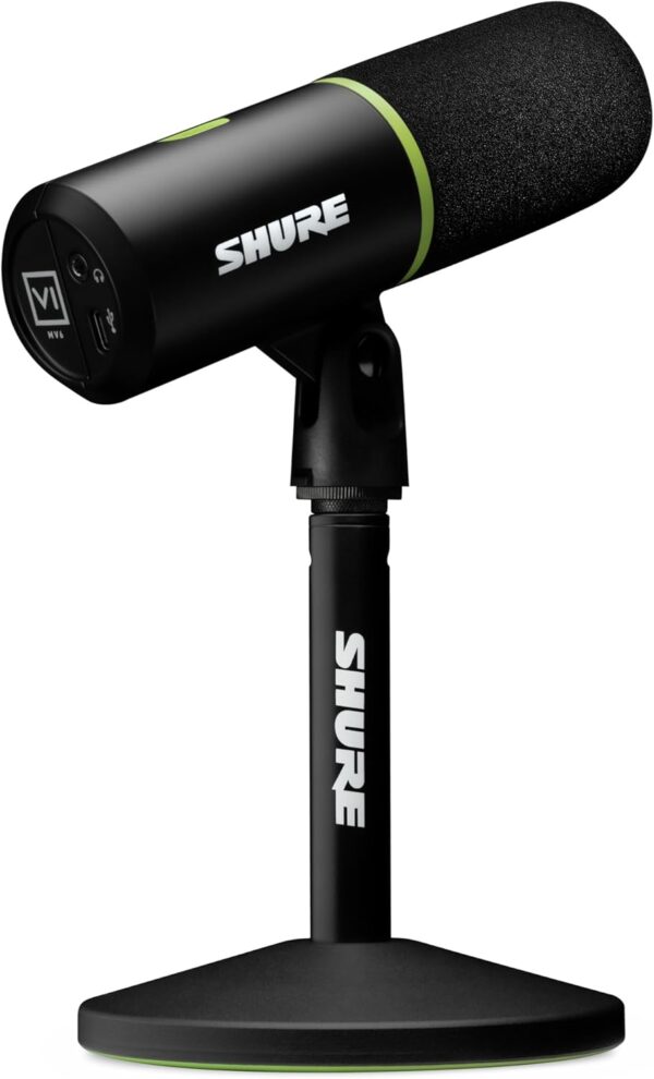 Shure MV6 Gaming Microphone, Dynamic USB PC Mic for Video Games & Streaming - Desktop Stand, Background Noise Cancellation, Tap-to-Mute & 3.5mm Output for Real-Time Headphone Monitoring - Image 7