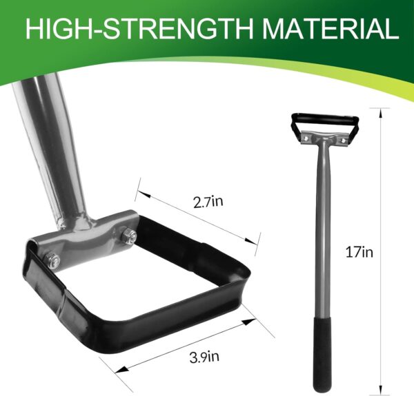 Walensee Mini Action Hoe for Weeding Stirrup Hoe Tools for Garden Hula-Ho with 14- Inch Scuffle Loop Hoe Gardening Weeder Cultivator, Sharp Durable Metal Handle Weeding Rake with Cushioned Grip, Grey - Image 3