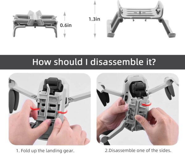 HeiyRC Landing Gear Extensions for DJI Mini 4K/Mini 2/Mini SE/Mavic Mini for Specta Drone Foldable Height Extended Leg Accessory - Image 6