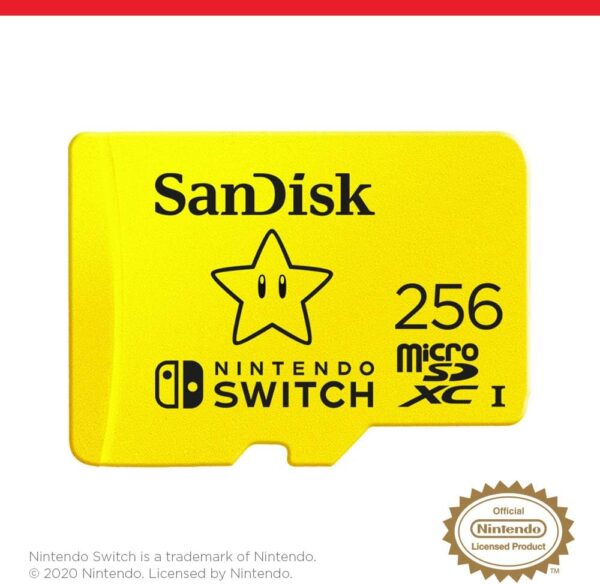 SanDisk 256GB microSD Card, Licensed for Nintendo-Switch, Made for Nintendo Switch 1, Switch OLED, and Switch Lite - SDSQXAO-256G-GNCZN - Image 2