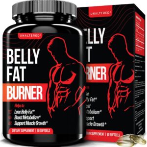 UNALTERED Belly Fat Burner for Men - Natural Weight Loss Pills to Support Reduced Body Fat, Preservation of Lean Muscle Mass, and a Healthy Metabolism - CLA Dietary Supplement - 90 Softgel Capsules