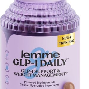 Lemme GLP-1 Daily, Clinically Studied Ingredients to Reduce Hunger & Cravings, Promote GLP-1 Production, Support Fat Loss and Weight Management, 1 Month Supply (60 Capsules)