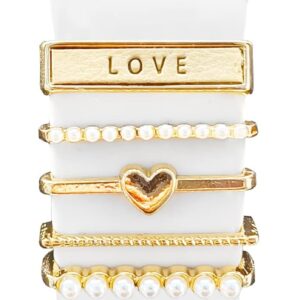 5Pcs Charms for Apple Watch band 41mm 45mm 40mm 44mm 38mm 42mm 46mm 49 Women,Diamond+Metal Jewelry Decorative Ring For iWatch series 10 9 8 7 6 5 4 3 se,Galaxy watch 7/6/5/4,Silicone strap Accessories
