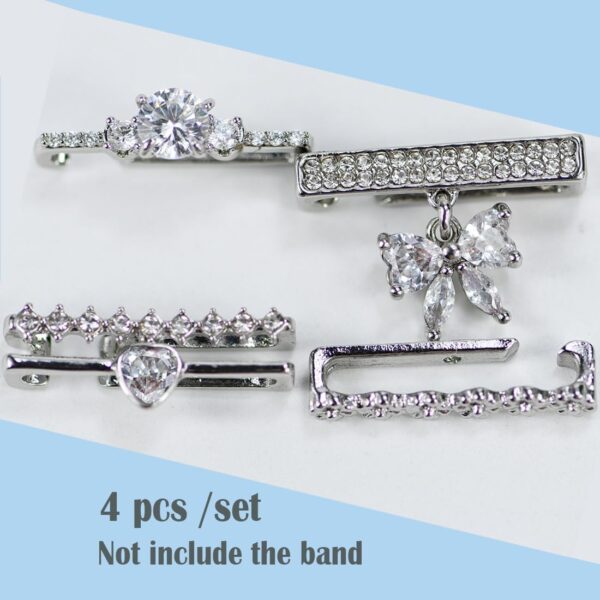 Watch Band Charms, Decorative Rings Loops Charms Compatible with Apple Silicone Watch Bands for Women 49mm 45mm 44mm 42mm 41mm 40mm 38mm , Metal Jewelry Watch Band Accessories Charms for iwatch band Series se 9 8 7 6 5 4 3 2 1 Samsung Galaxy watch 5/Pro/4 fitbit - Image 5
