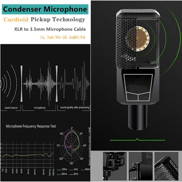 K300 Sound Effects Board Set, LED Light Voice Changer Sound Card with Multiple Sound Effects - Podcast Equipment Bundle for Live Streaming/Laptop Computer Vlog/Living Broadcast YouTube or TikTok - Image 3
