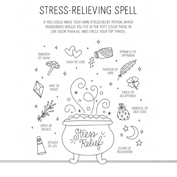 Out of Your Mind: A Journal and Coloring Book to Distract Your Anxious Mind (Anxiety Journaling and Coloring Series) - Image 2