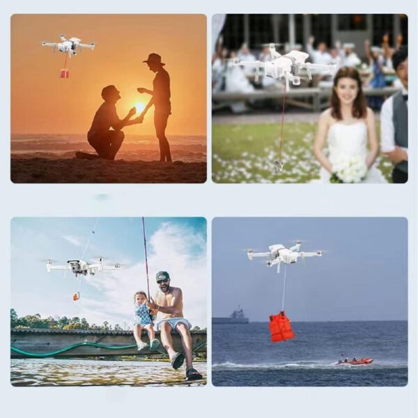 Universal Drone Airdrop System, Release Device, Payload Clip, Airdropper, Fish Bait Delivery Device , Drone Accessories, Compatible with DJI Mavic Mini 4 Pro, Mini 3, Mini 2, Air 2, Air 2S, Air 3, Mavic 3, Mavic 2, Spark (Airdrop Device) - Image 4