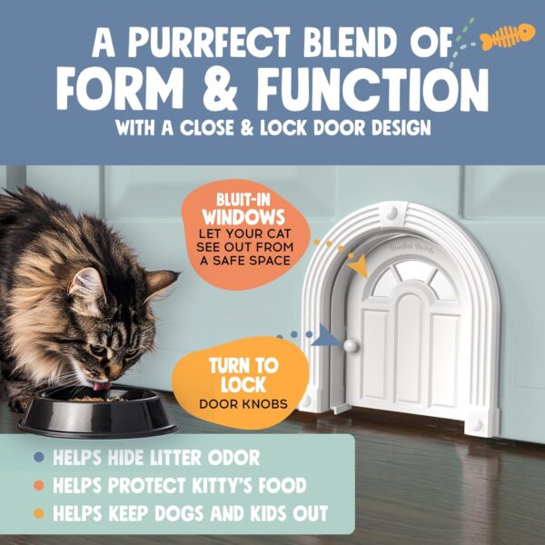 Meow Manor® Cat Door Interior Door - No-Flap, Interior Cat Door for Cats Up to 20 lbs, Easy DIY Setup, Secured Installation in Minutes, No Training Needed… - Image 3
