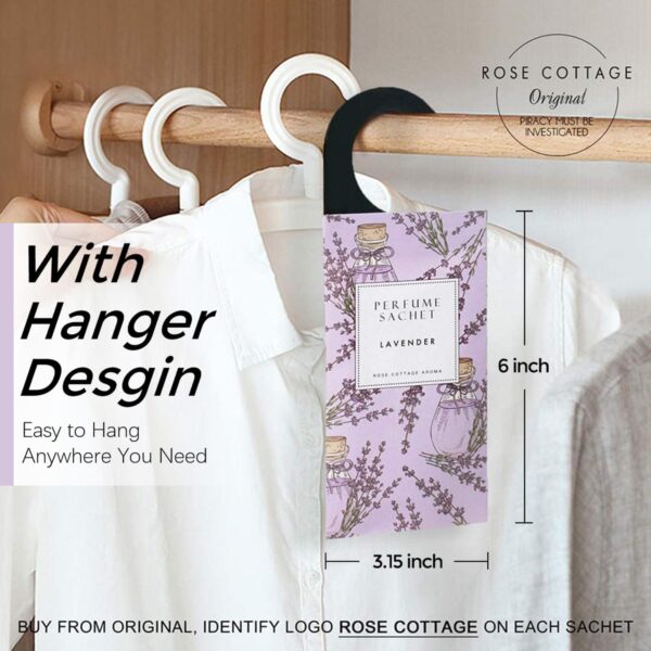 Large 12 Packs Lavender Hanging Closet Deodorizer Air Freshener Long Lasting Scented Sachets Smell Goods for House - Image 2