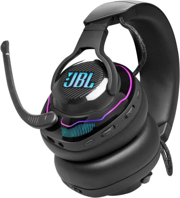 JBL Quantum 910 - Wireless Over-Ear Performance Gaming Headset with Head Tracking-Enhanced, Active Noise Cancelling and Bluetooth, QuantumSPATIAL 360, Low Latency Wireless System (Black) - Image 5