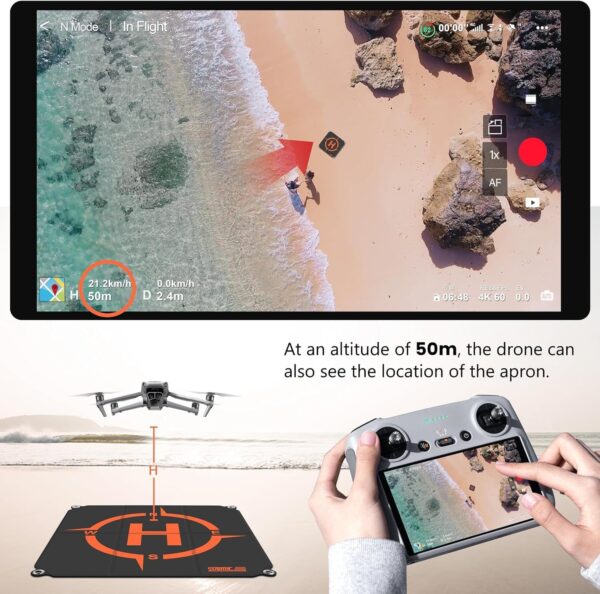 STARTRC Drone Landing Pad Pro, Universal Waterproof Portable Fast-Foldable Helipad for DJI Neo/Mini 4 Pro/Mini 4K/Holy Stone/RC Quadcopters (22-inch/55cm) - Image 4