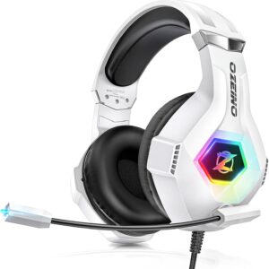 Gaming Headset for PC, Ps4, Ps5, Xbox Headset with 7.1 Surround Sound, Gaming Headphones with Noise Cancelling Mic, Over Ear Headphones for Switch, GEM Box, Atari 2600 System, Sega Game Gear