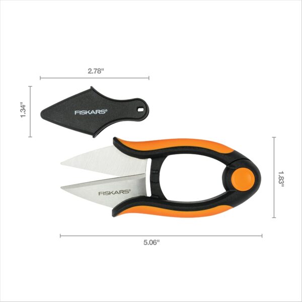 Fiskars Herb Garden Scissors, 5" Garden Shears, Handheld Herb Snips with Sheath and SoftGrip Handle, Dishwasher Safe - Image 6