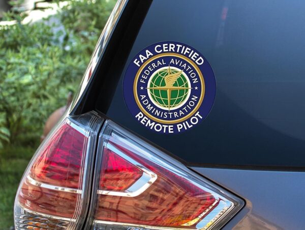 2-Pack FAA Certified Remote Pilot Drone Sticker Decal - 4 Inches - Drone Stickers for Car Truck Van Window Bumper Laptop Tablet Cup Tumbler and Any Smooth Surface - Image 3