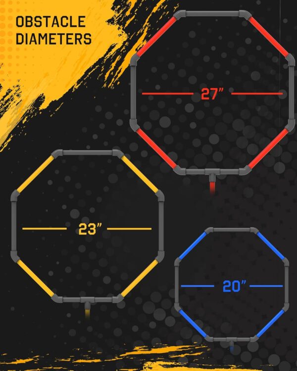 Galvanox Drone Obstacle Course Kit, Includes 3 Easy to Build Hoop Sizes, Perfect for Competition RC FPV Racing of drones or model aircraft. - Game Loop Gate Set - Image 2