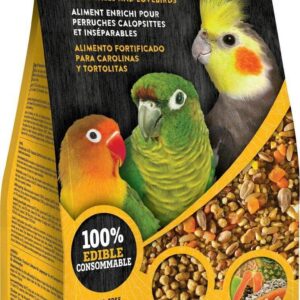 Hagen Tropimix Enrichment Food for Cockatiels & Lovebirds, 2 lb. - HARI Parrot Food with Seeds, Fruit, Nuts, Vegetables, Grains, and Legumes