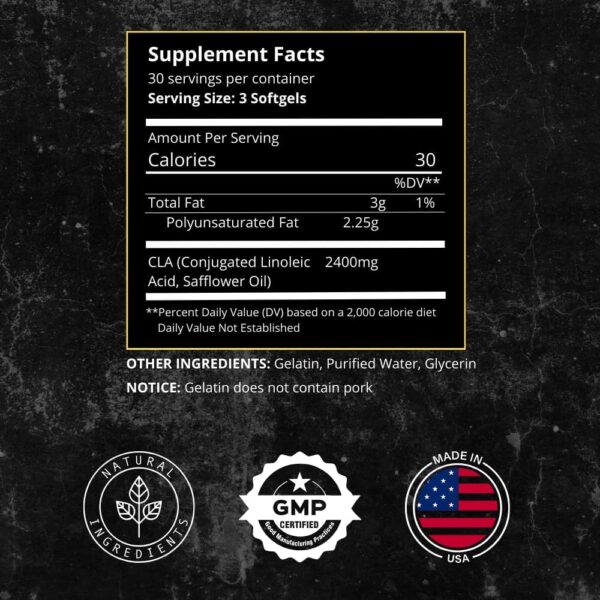 UNALTERED Belly Fat Burner for Men - Natural Weight Loss Pills to Support Reduced Body Fat, Preservation of Lean Muscle Mass, and a Healthy Metabolism - CLA Dietary Supplement - 90 Softgel Capsules - Image 9