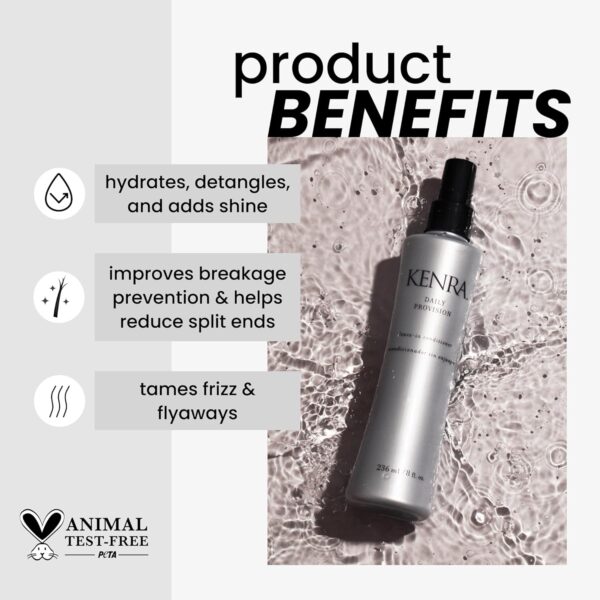 Kenra Daily Provision Leave-In Conditioner | Hydrates, Detangles, & Adds Shine | Tames Frizz & Flyaways | Thermal Protection | Helps Resist Humidity | All Hair Types - Image 2