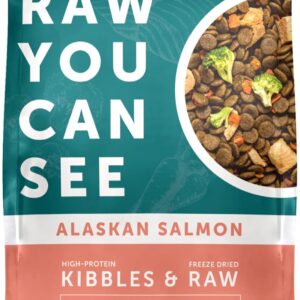 A Better Dog Food | Salmon Dry Dog Food | Raw You Can See | High Protein Kibble + Freeze Dried Raw Dog Food