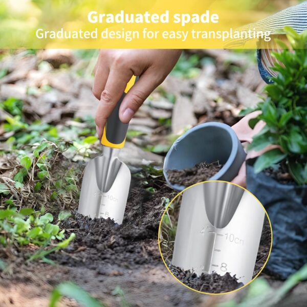 Garden Tool Set 4-Piece,Heavy Duty Aluminum Gardening Tools,Rust-Proof Gardening Hand Tools,with Non-Slip Ergonomic Handle,The Ideal Gift for Garden Enthusiasts. - Image 3
