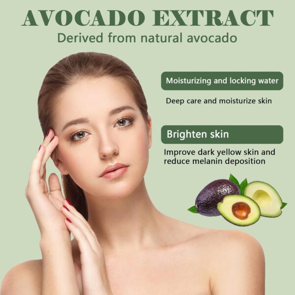 Avocado Skin Care Set for Women,6PCS Skincare Kits with Facial Cleanser, Toner, Serum, Lotion,Cream, Eye Cream, Moisturizing Korean Skincare Set,Anti-Aging Skin Care Set,Birthday Gifts for Women - Image 4