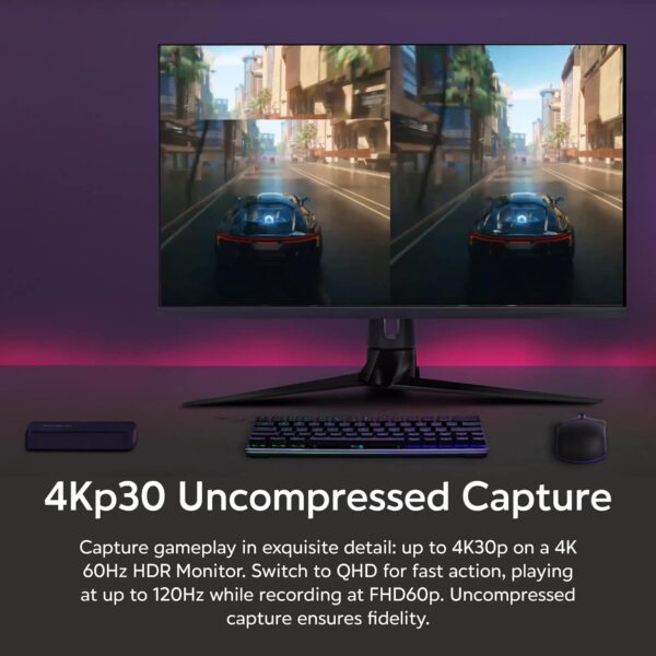 AVerMedia HDMI Capture Card- Gaming, Video Streaming, 4K Capture Card for PS5, Xbox Series X/S, Xbox One, PS4, Switch, Windows 11 / Mac Os12, HDR & VRR Support - GC551G2 Live Gamer Extreme 3 White - Image 5