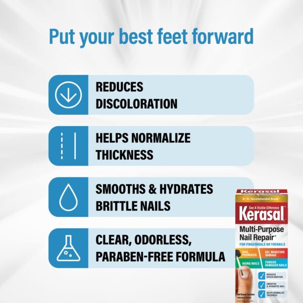 Kerasal Multi-Purpose Nail Repair, Nail Solution for Discolored and Damaged Nails, 0.43 fl oz - Image 3