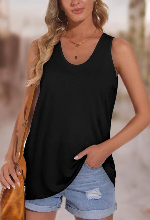 OFEEFAN Womens Tank Tops Sleeveless Scoop Neck Loose Fit Summer Clothes - Image 7