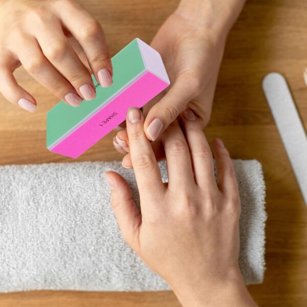 4 Way Nail Buffer Block (6 pcs), Nail Shine Buffers Blocks Files for Natural and Acrylic Nails Smoother Buffing Block Polisher Fingernail File Buffer 120/240/600/3000 Grit for Buffing Shinning - Image 5