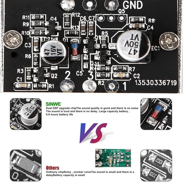 Professional Audio Mixer, SINWE Live Sound Card and Audio Interface with DJ Mixer Effects and Voice Changer,Podcast Production Studio Equipment, Prefect for Streaming/Podcasting/Gaming - Image 7
