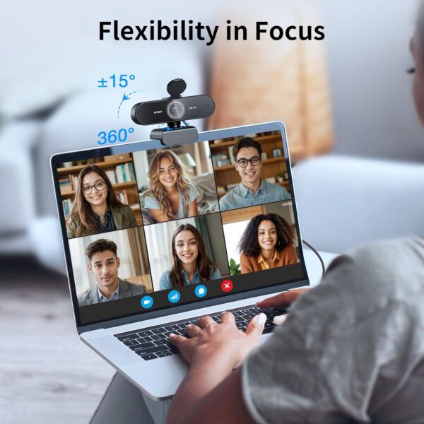 EMEET NOVA 4K Webcam for PC - Ultra 4K HD, PDAF Autofocus, Dual Noise-Cancelling Mics, 73° FOV, Auto Light Correction, USB-A, Privacy Cover, Ideal for High-End Business Meetings&Live Streaming - Image 7