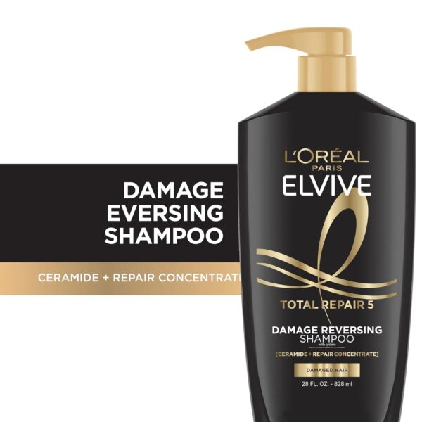 L'Oreal Paris Elvive Total Repair 5 Repairing Shampoo and Conditioner for Damaged Hair, 28 Ounce (Set of 2) - Image 2