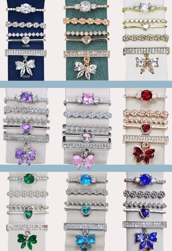 Watch Band Charms, Decorative Rings Loops Charms Compatible with Apple Silicone Watch Bands for Women 49mm 45mm 44mm 42mm 41mm 40mm 38mm , Metal Jewelry Watch Band Accessories Charms for iwatch band Series se 9 8 7 6 5 4 3 2 1 Samsung Galaxy watch 5/Pro/4 fitbit - Image 8