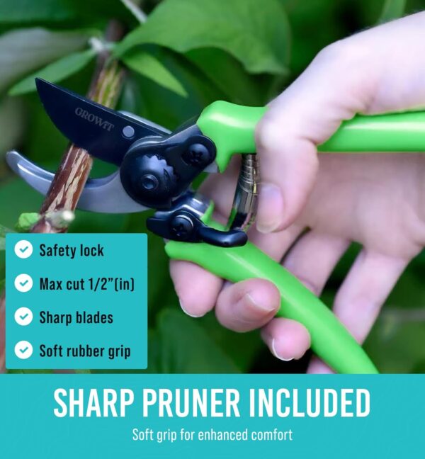 GROWIT Heavy Duty Gardening Tools - 22-Piece Gardening Gifts for Women, Men, Mom, Dad - Durable, Ergonomic Garden Tools Set - Image 5