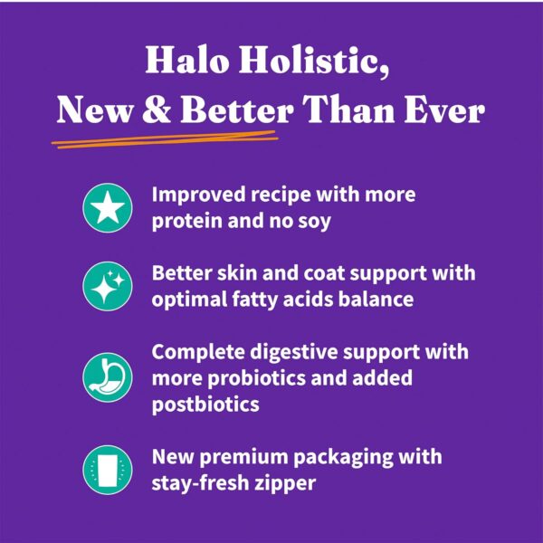 Halo Holistic Vegan Dog Food, Plant-Based Recipe with Kelp, Dry Dog Food, Complete Digestive Health, Kibble for Adult Dogs, 3.5 lb Bag - Image 10