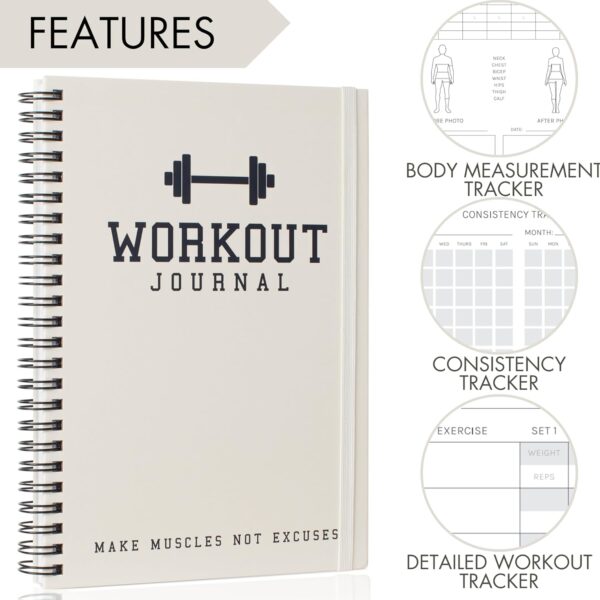 The Ultimate Fitness Journal for Tracking and Crushing Your Gym Goals - Detailed Workout Planner & Log Book For Men and Women - Great Gym Accessories With Calendar, Nutrition & Progress Tracker - Image 2