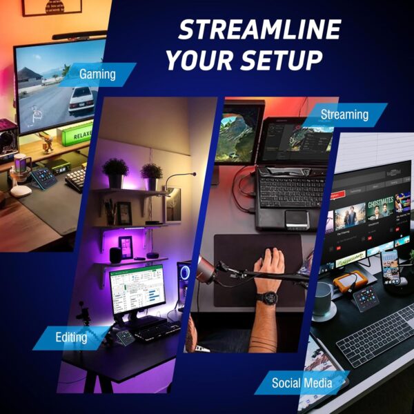 VSDINSIDE Macro Keypad, Stream Controller Deck Gaming Streaming Shortcut Keyboard, 18 Programmable Keys Customizable Visual AI Pad USB Soundboard for OBS, YouTube, Desk Office Setup, Laptop, PC, Mac - Image 6