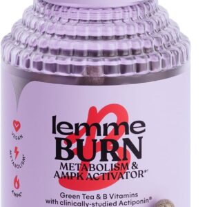 Lemme Burn - Metabolism, Belly Fat Burning + AMPK Activating Supplement for Men & Women w/Clinically Studied Actiponin Gynostemma, Green Tea Extract, Vitamins B6 & B12 - Gluten Free, 60 Count