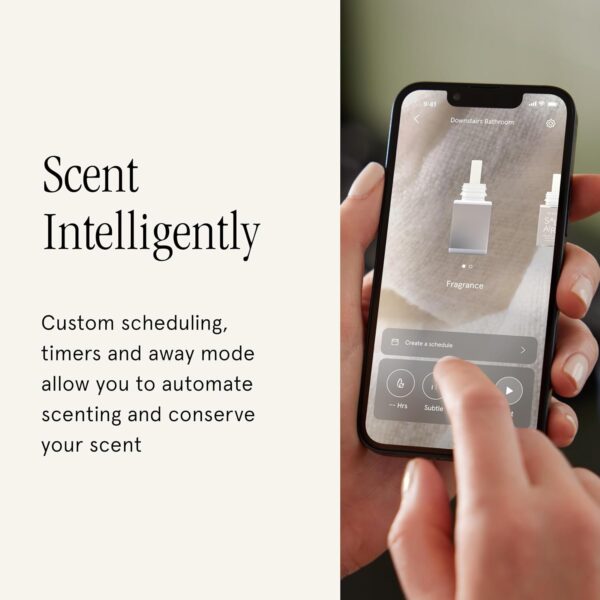 Pura Plus - Smart Fragrance Diffuser for Large Spaces - Automatic Fragrance Vial Detection - Wi-Fi Smart Diffuser for Luxury Home Scenting - White - Image 5