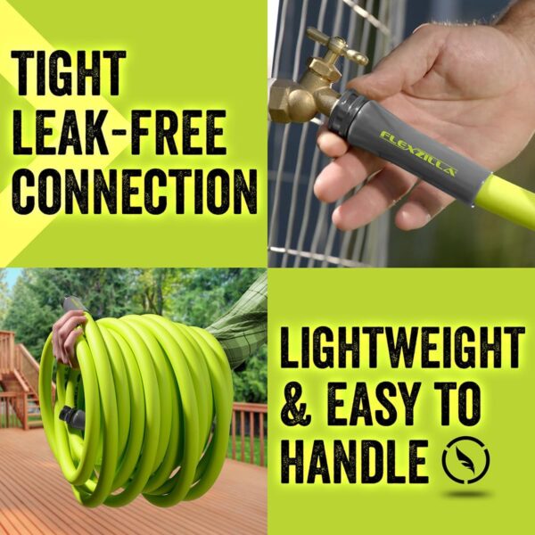 Flexzilla Garden Hose 5/8 in. x 50 ft., Lightweight All-Weather Water Hose, Durable and Flexible, Leak-Free Connections - Image 9