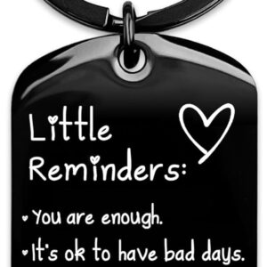 OUMILAN Little Reminders Keychain Inspiration Gifts for Women Men Affirmation Uplifting Mental Health You Are Enough Keyring