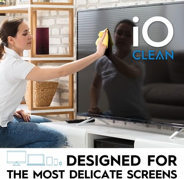 Screen Cleaner Spray (16oz - 473ml) – Best Large Cleaning Kit for LCD LED OLED TV, Smartphone, iPad, Laptop, Touchscreen, Computer Monitor, Electronic Devices, Microfiber Cloth Wipes and 2 Nozzles - Image 8